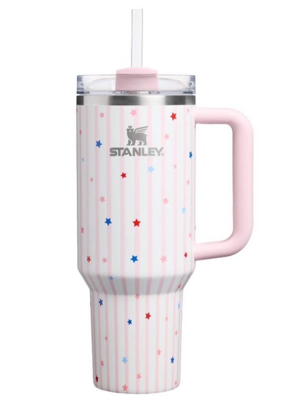 Stanley H2.0 Flow state quencher 40oz tumbler starry stripes pink